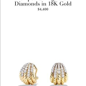 18kt gold and diamond David Yurman earrings